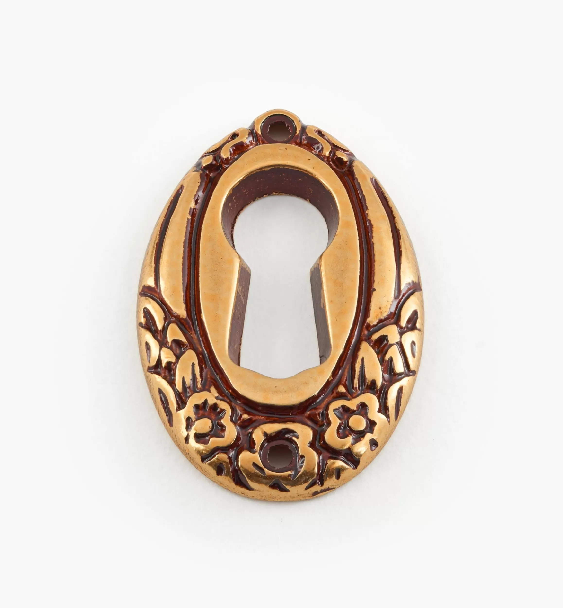 Lee Valley Bronze Patina Keyhole Escutcheon