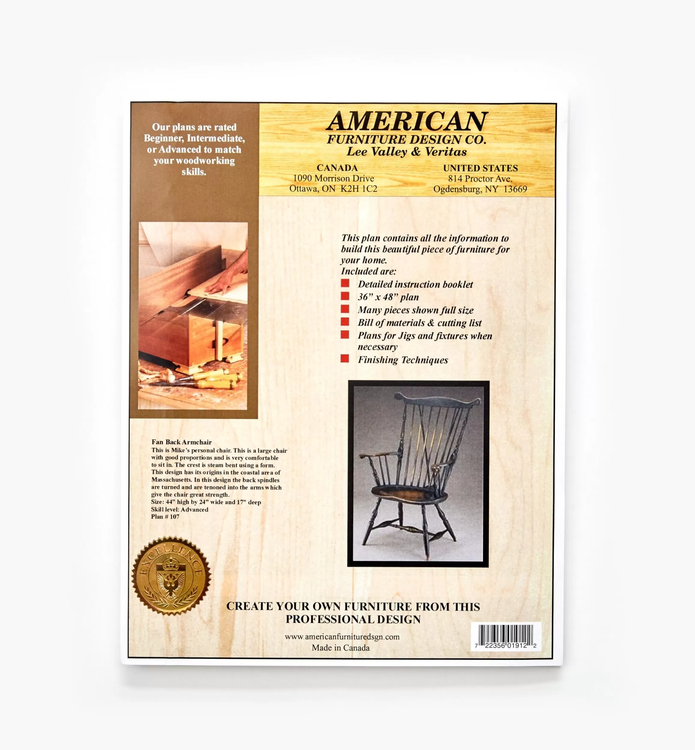 Lee Valley Fan-Back Armchair Plan