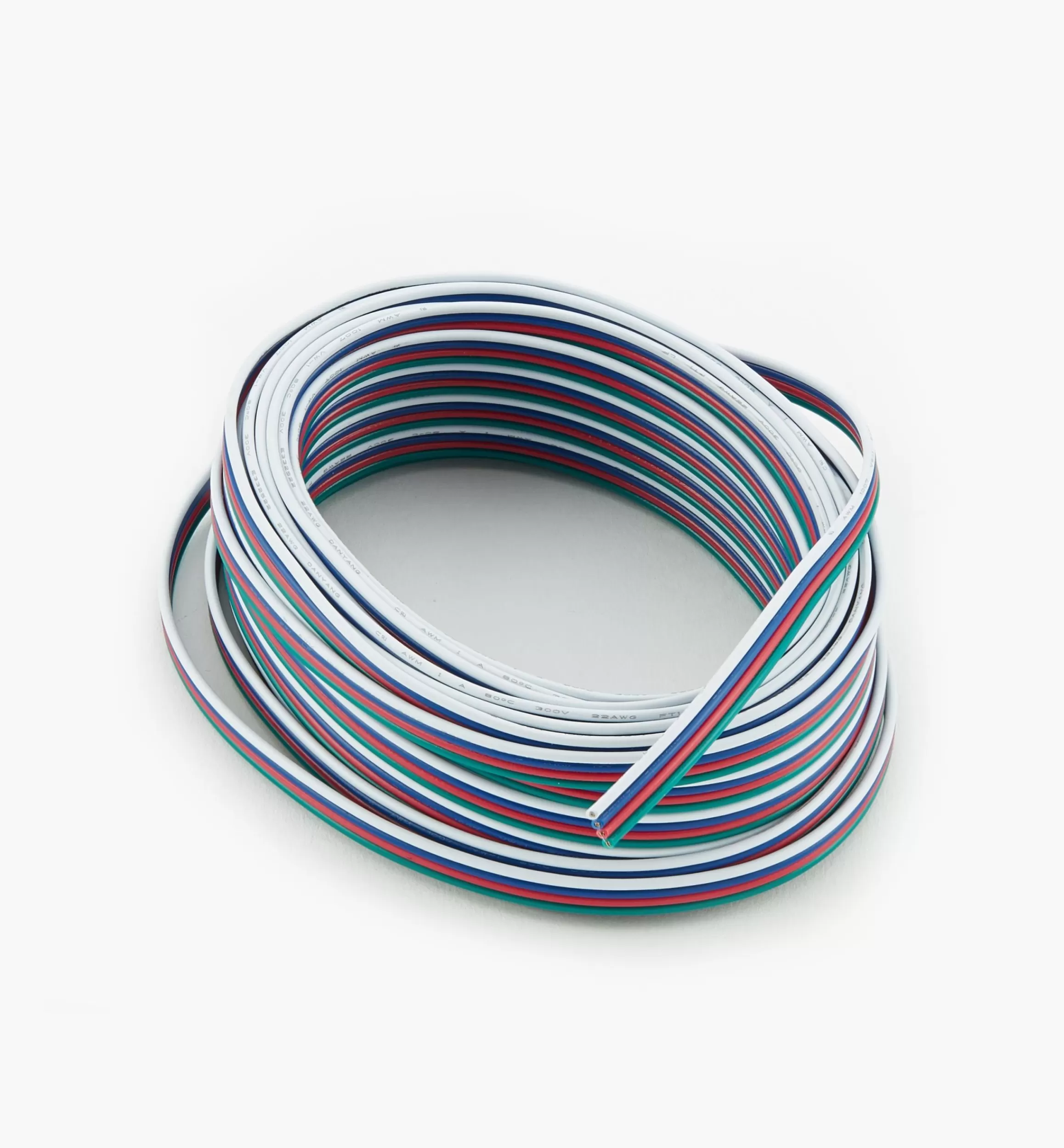 Lee Valley 22 Ga. Stranded Four-Conductor Wire For Color-Controlled (RGB) LED Lighting (12V)
