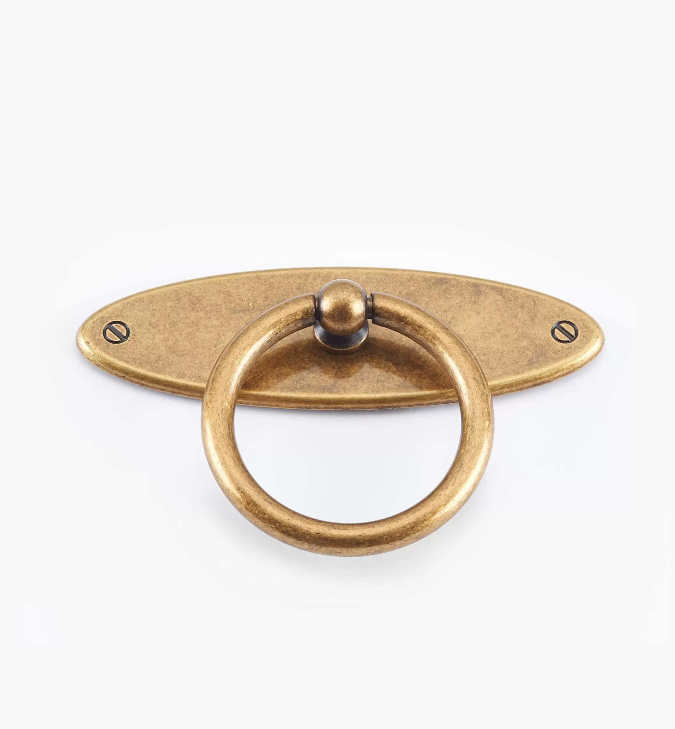 Lee Valley Oval Plate Ring Pull With Escutcheon