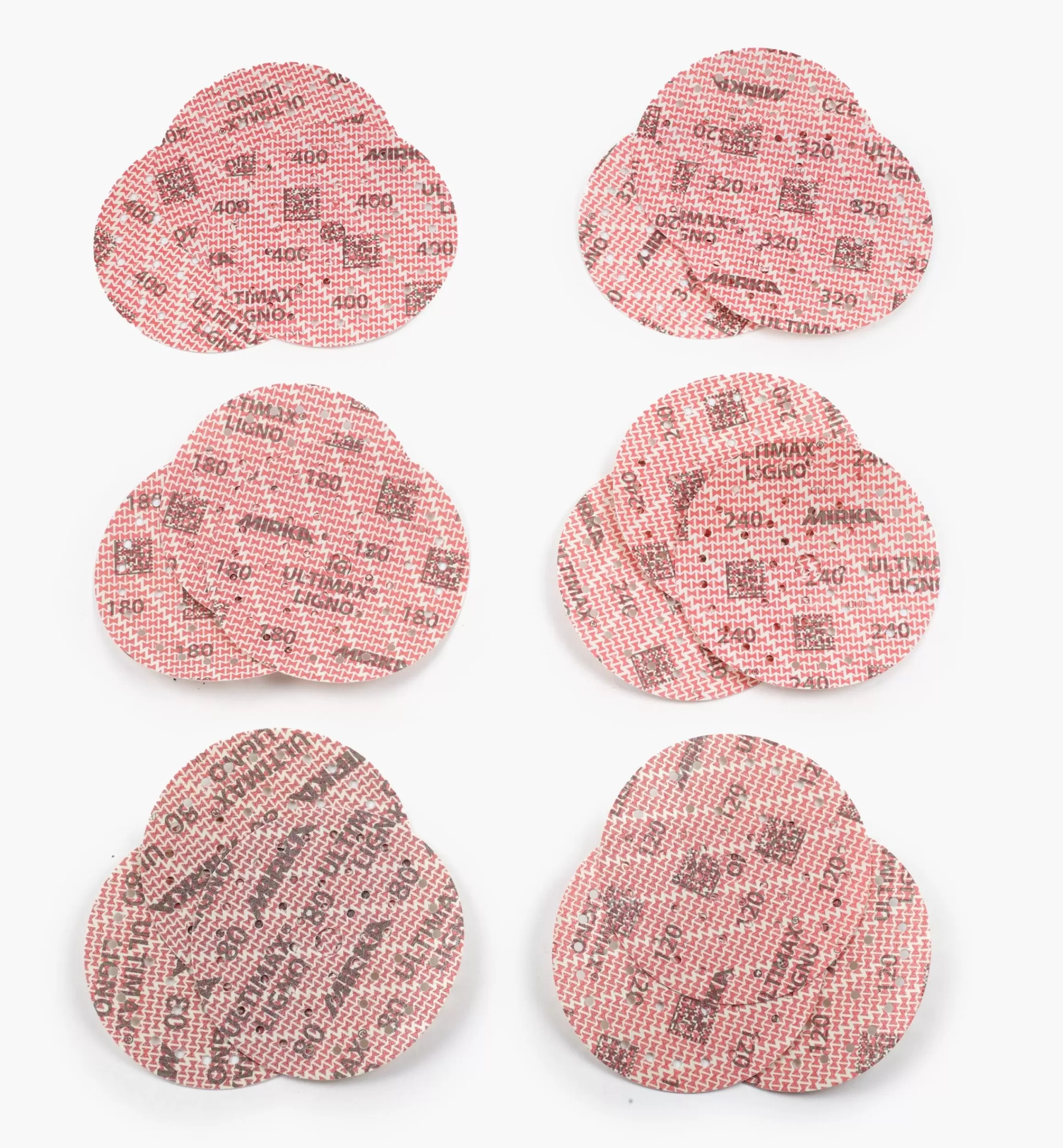 Lee Valley 18-Pc. Sample Pack Of 6" Mirka Ultimax Ligno Grip Discs