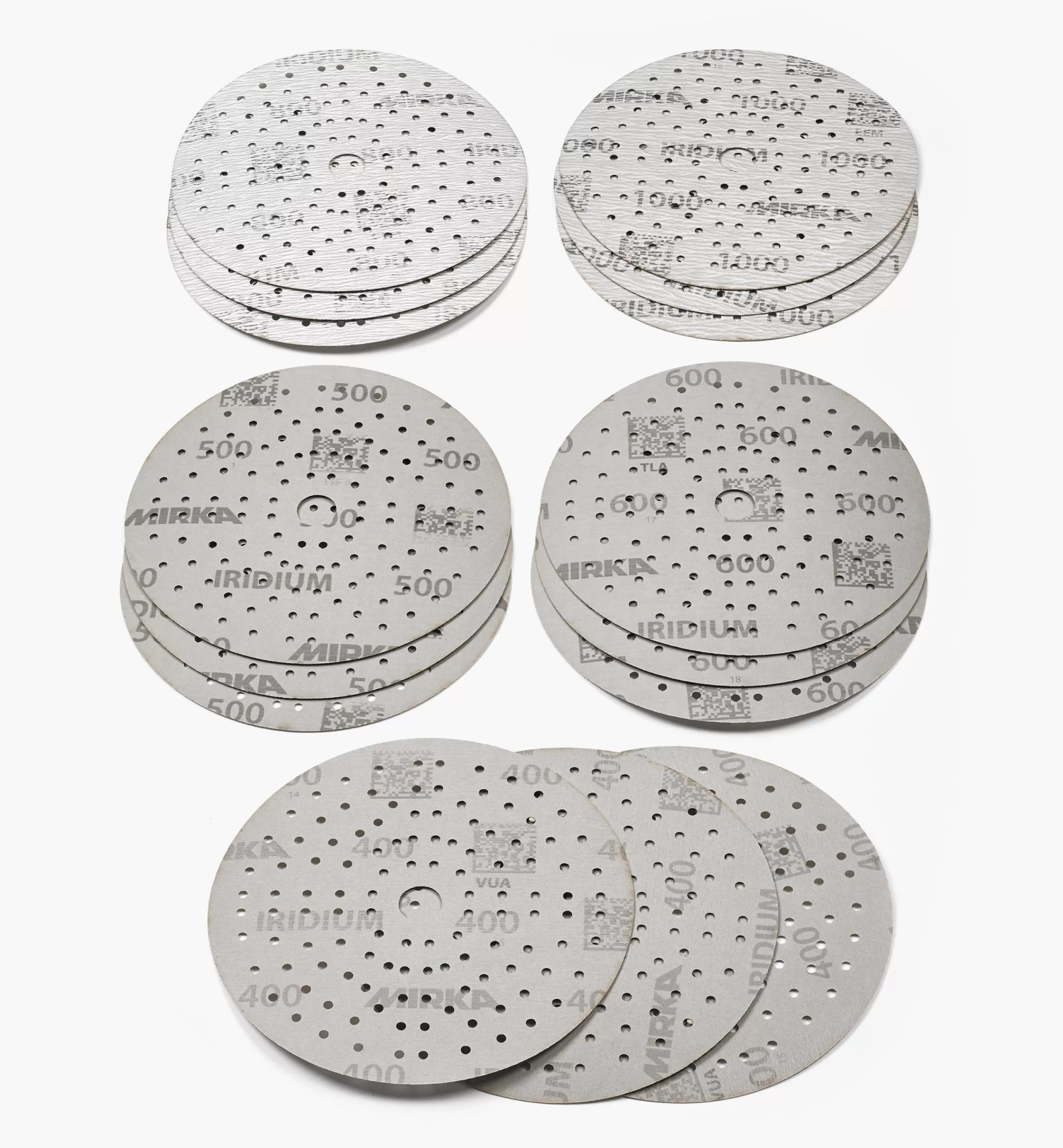 Lee Valley 15-Pc. Sample Pack Of Mirka 6" Fine 121-Hole Iridium Grip Discs