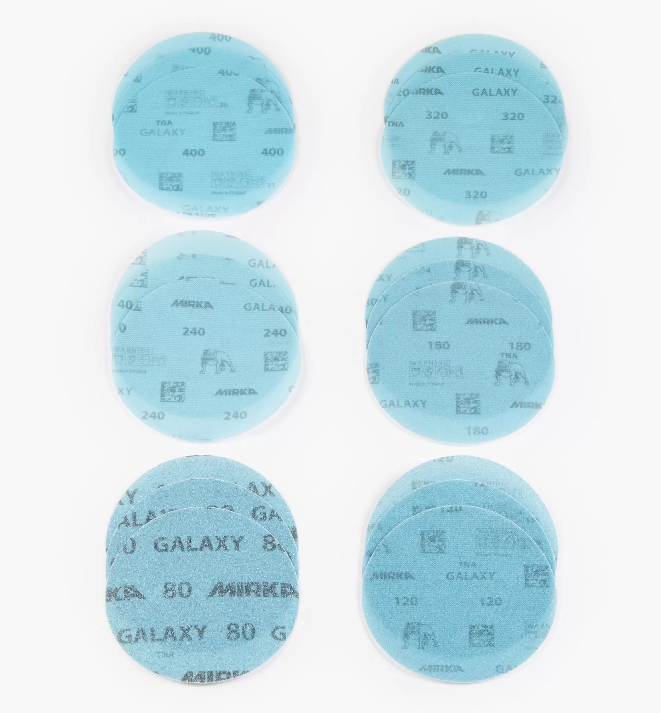 Lee Valley 18-Pc. Sample Pack Of Mirka 5" Galaxy Grip Discs