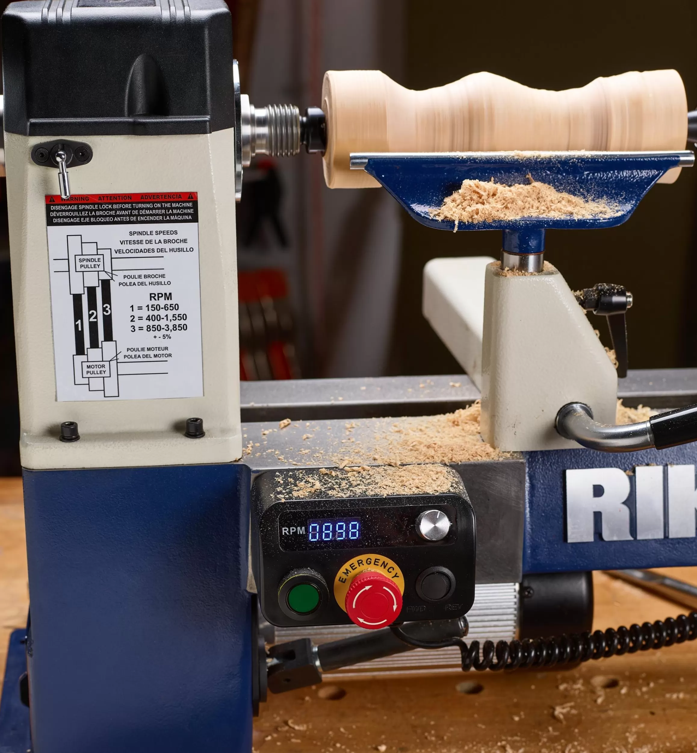 Lee Valley Rikon 14" × 20" Midi Lathe (70-1420VSR)
