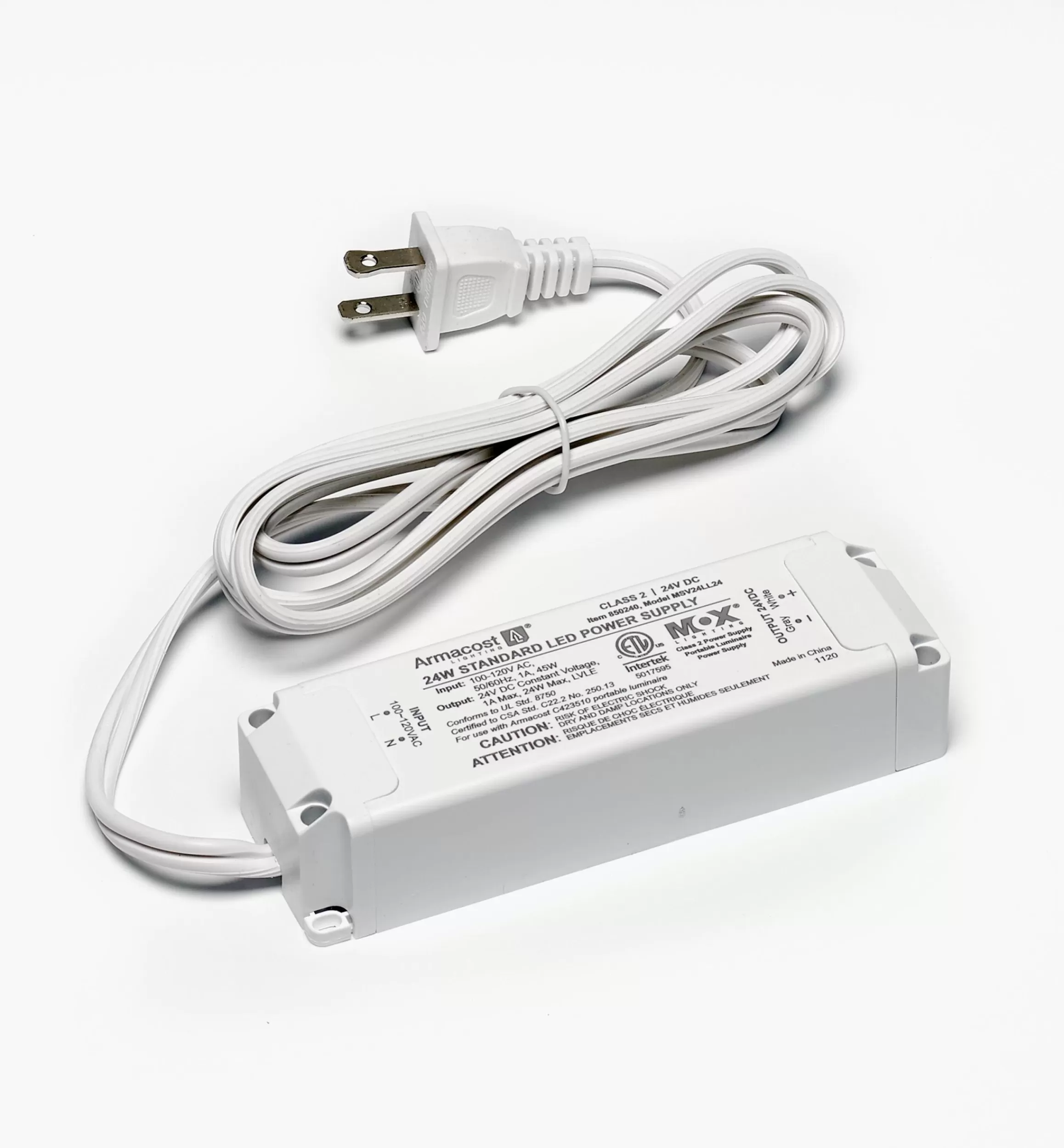 Lee Valley Standard 24V Indoor Power Supplies For RGB+W LED Lights