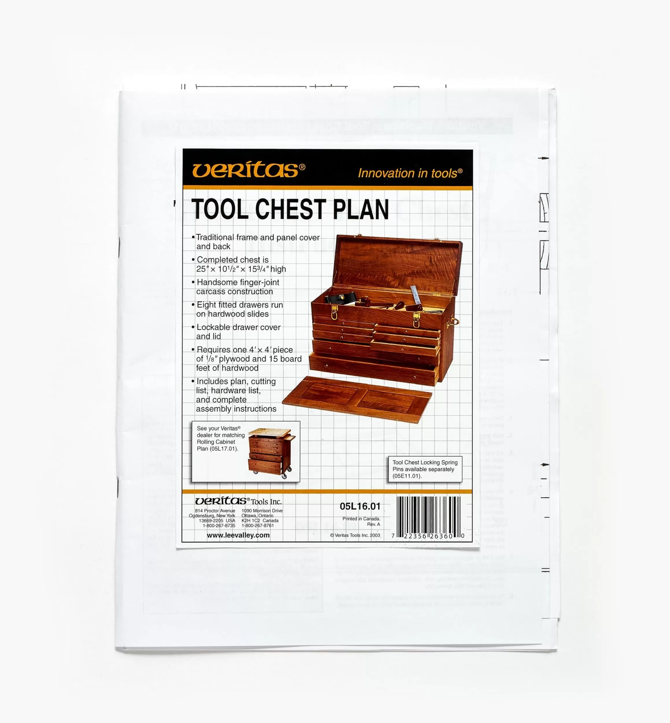 Lee Valley Tool Chest Plan
